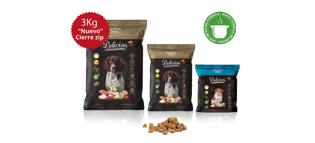 Imagen bolsas de comida para perro marca Delicias